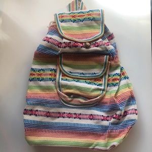 Rainbow Woven Backpack